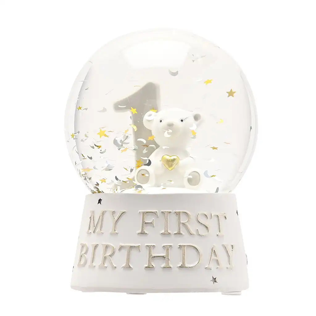 Palla Di Neve In Resina Baby's 1st Christmas - Cavallo A Dondolo - Widdop & Bingham - 11cm