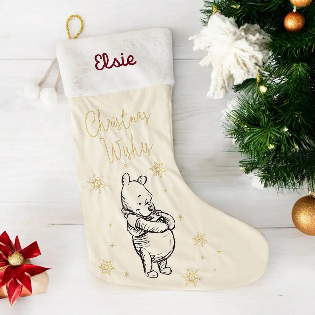Personalised Winnie the Pooh Christmas Stocking Little Tots Toys