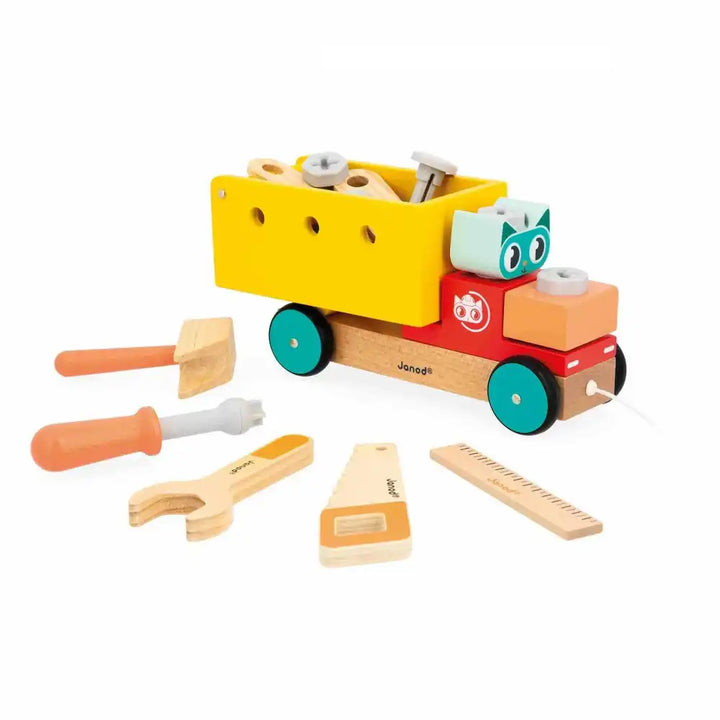 Janod Brico'Kids Wooden Pull Along DIY Truck Main Picture