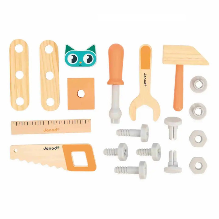 Janod Brico'Kids Wooden Pull Along DIY Truck Parts Picture