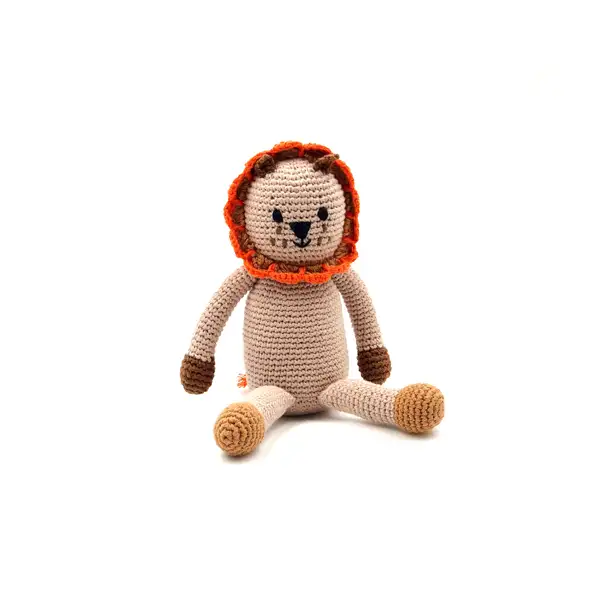 Pebble Organic Lion Rattle Main Picture