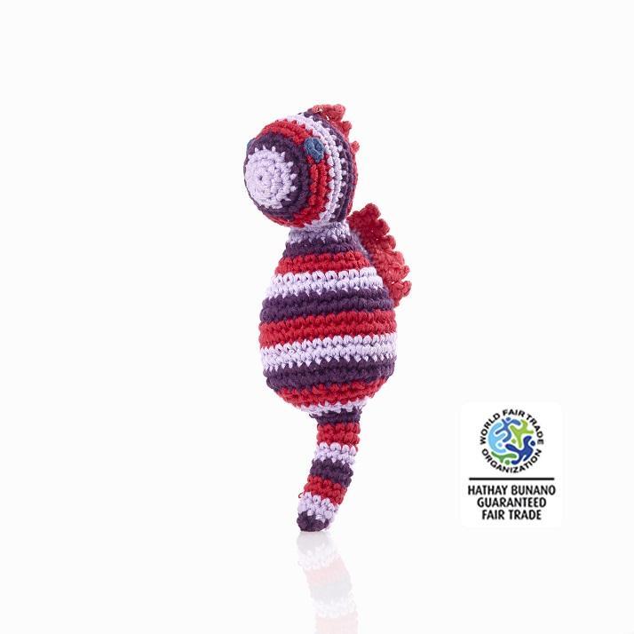 Pebble Crochet Seahorse Rattle