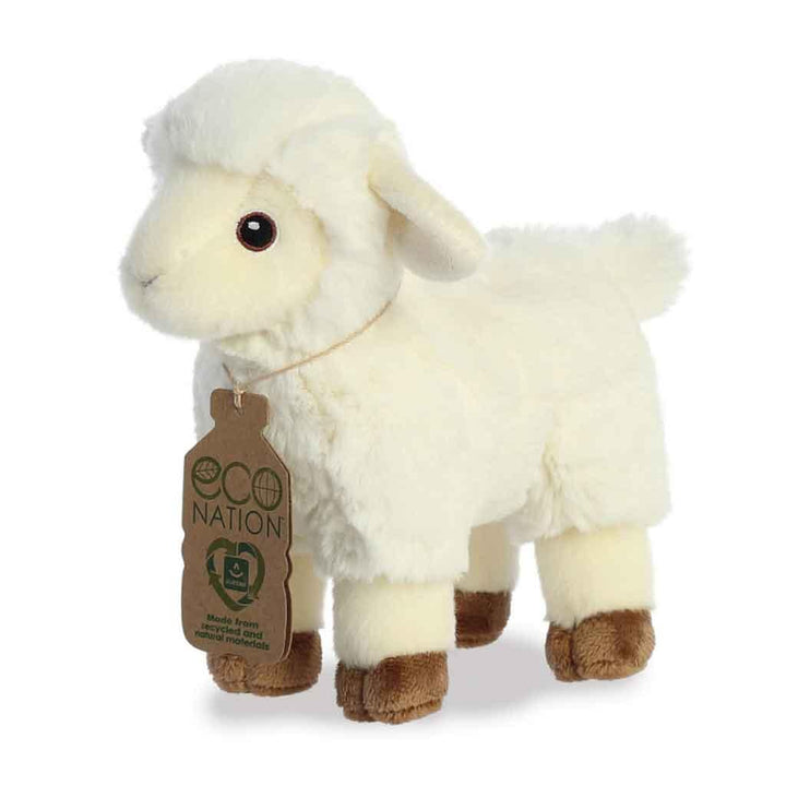 Aurora Eco Nation Recycled Plastic Lamb Teddy Left Side Picture