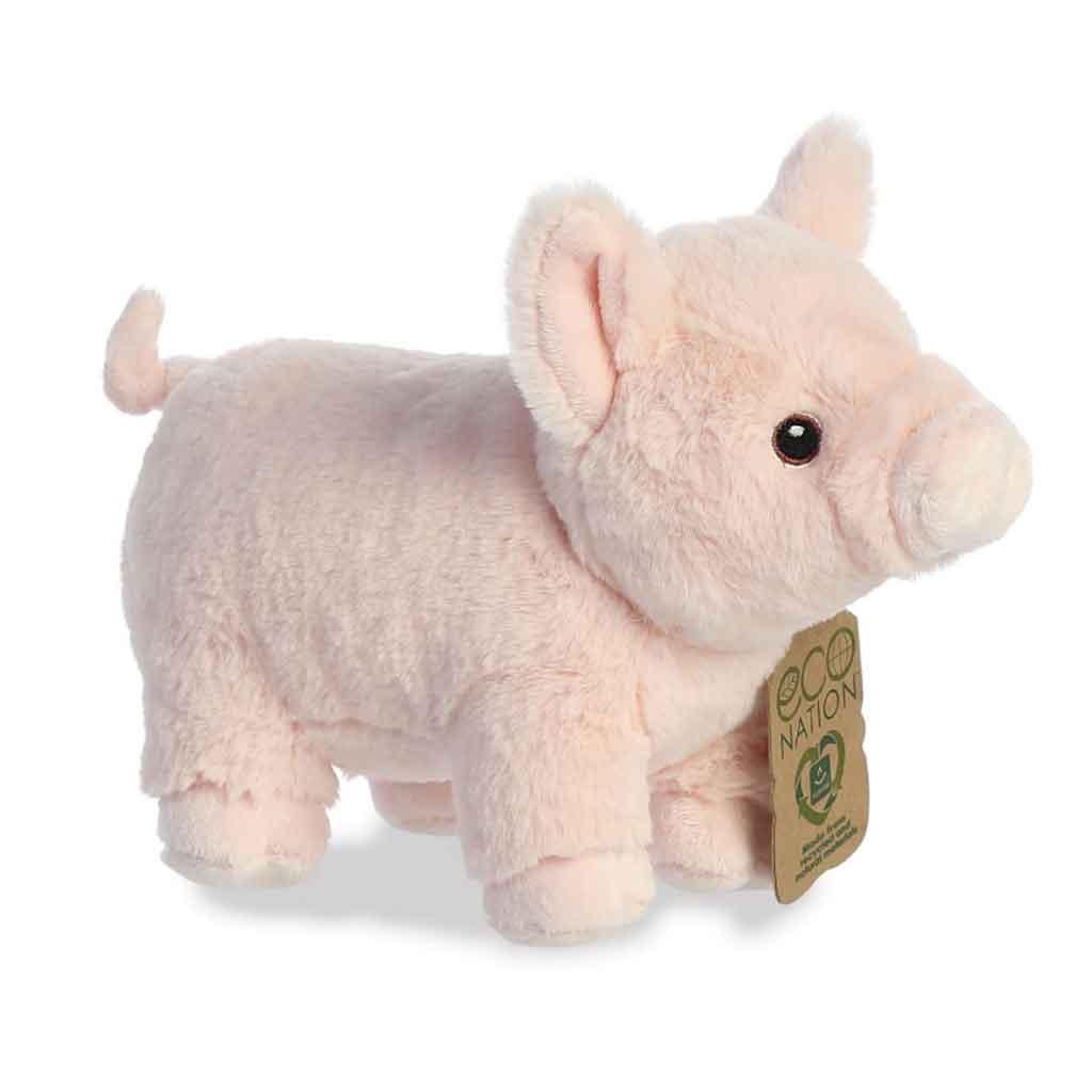 Aurora Eco Nation Recycled Plastic Pig Teddy Right Side Picture