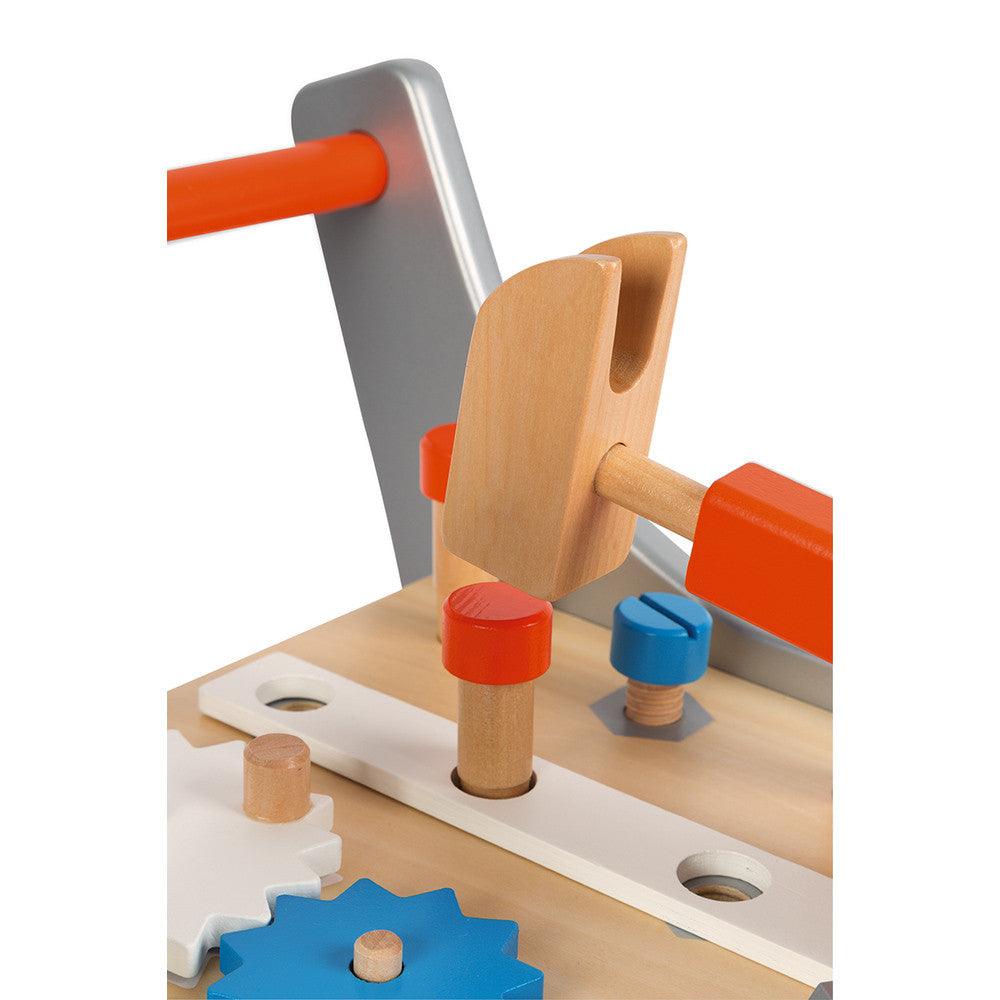 Janod Wooden Brico'Kids Magnetic DIY Trolley Hammer and Pegs Picture