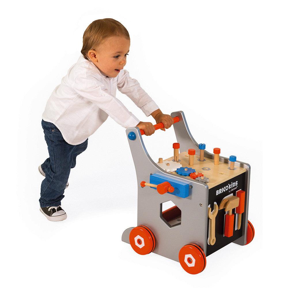 Janod Wooden Brico'Kids Magnetic DIY Trolley Being Used Picture