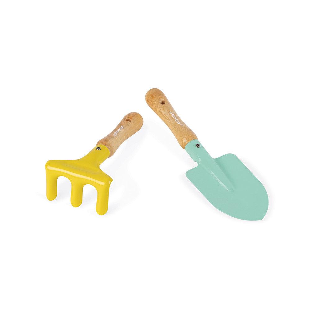 Janod happy garden little gardener playset trowel and rake