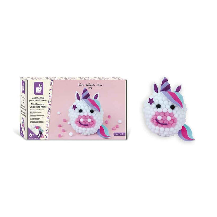 Janod Mini Pompom Unicorn To Make and Box Picture