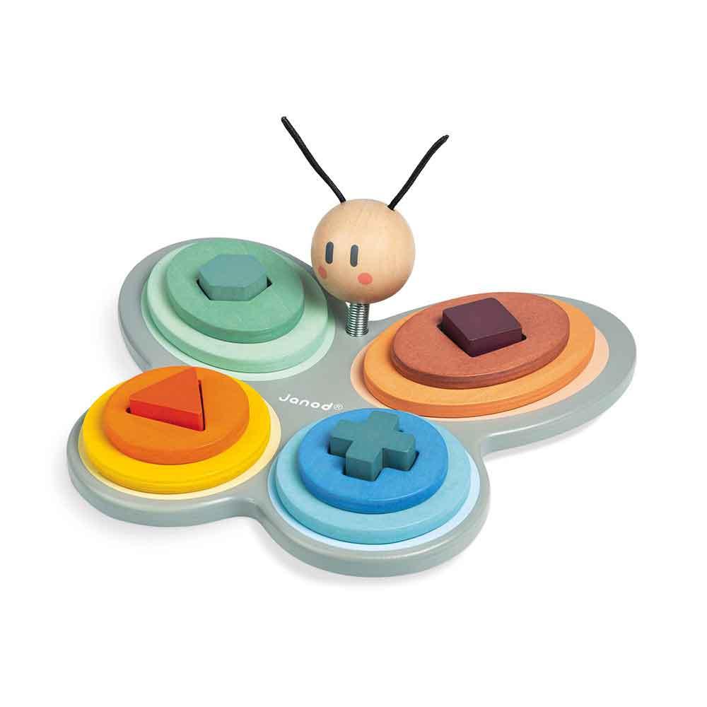 Janod Wooden Sweet Cocoon Butterfly Shape Sorter Main Picture