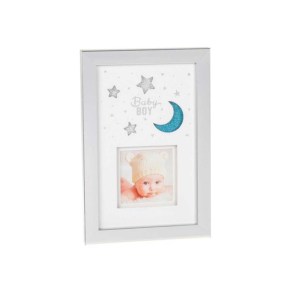 Shudehill Joe Davies Moon and Stars Cut Out Baby Boy Blue Photo Frame Main Picture