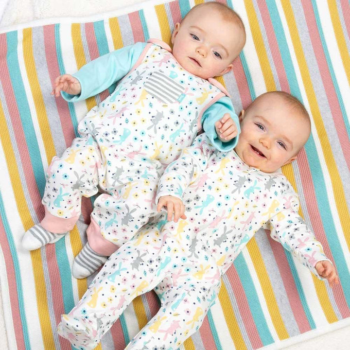 Kite Clothing GOTS Organic Cotton Happy Hare Blanket with Babies Picture