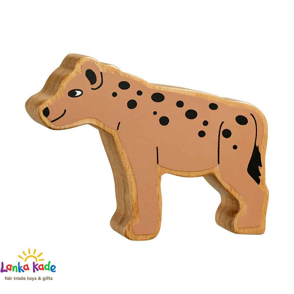 Lanka Kade Natural Wooden Colourful Brown Hyena World Animal Figure