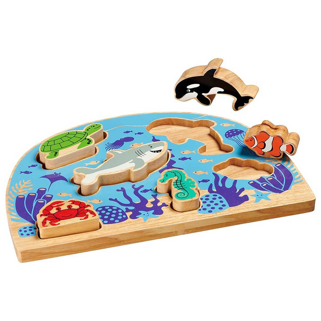 Lanka Kade Natural Wooden Sealife Shape Sorter Details Picture