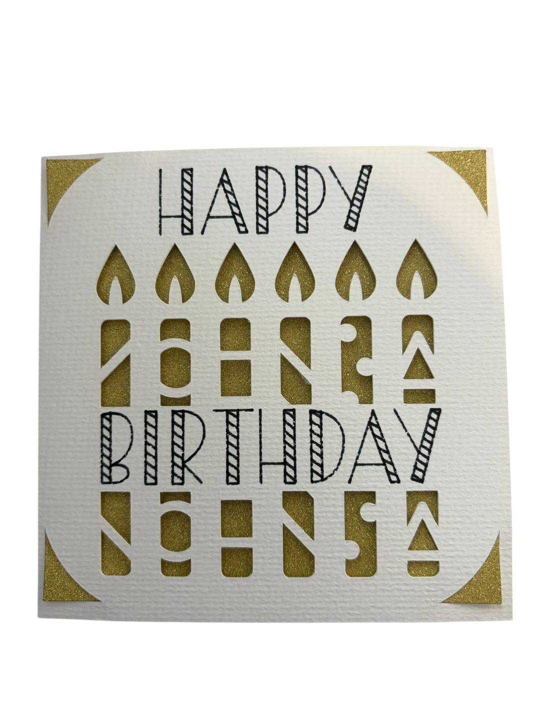 Happy Birthday Gold Candle Card