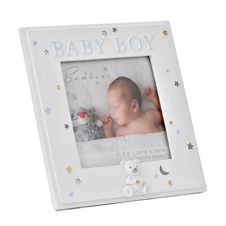 Bambino Resin Blue Baby Boy Photo Frame Side Picture