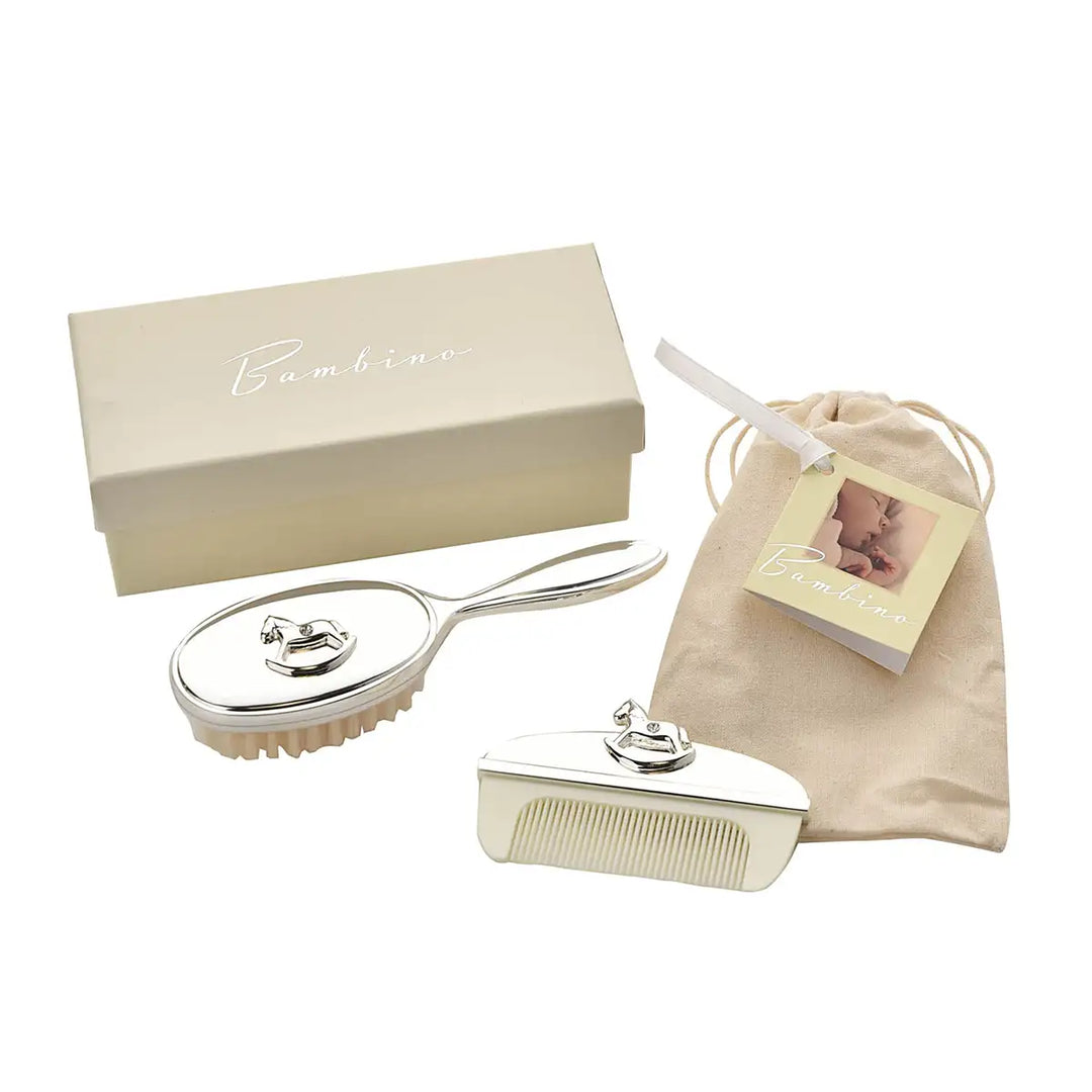 Bambino Rocking Horse Brush and Comb Gift Set Main Picture
