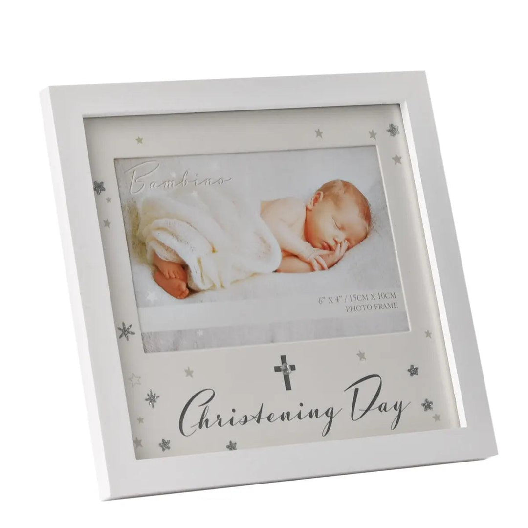Bambino Christening Day Photo Frame with Stars Front Picture