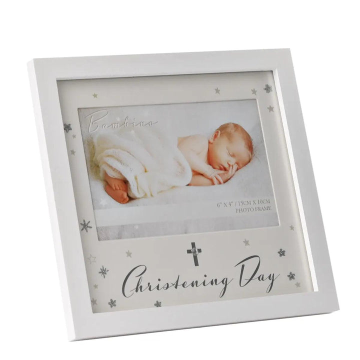 Bambino Christening Day Photo Frame with Stars Front Picture