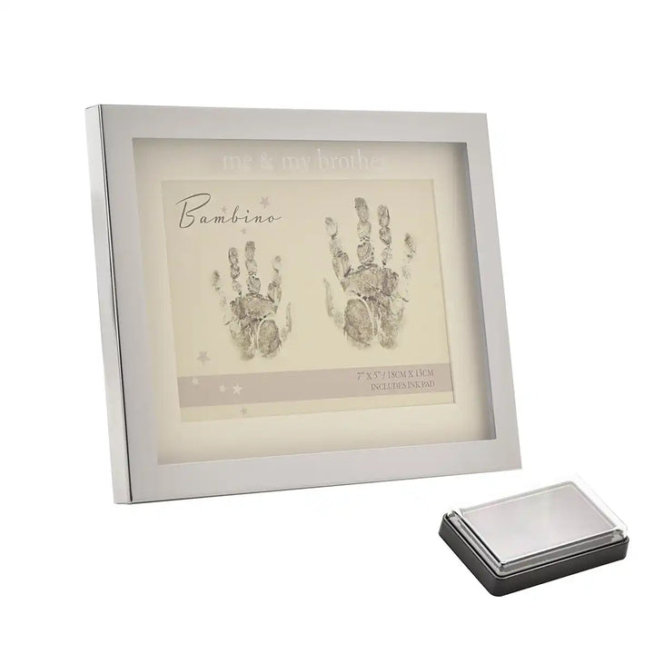 Bambino "Me & My Brother" baby handprint kit with ink pad