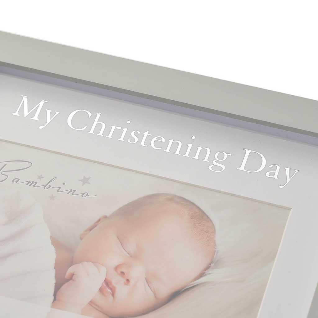 Bambino Wooden My Christening Day Photo Frame Detail Picture