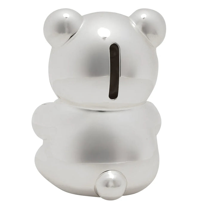 Bambino Silver Plated Bear & Heart Money Box