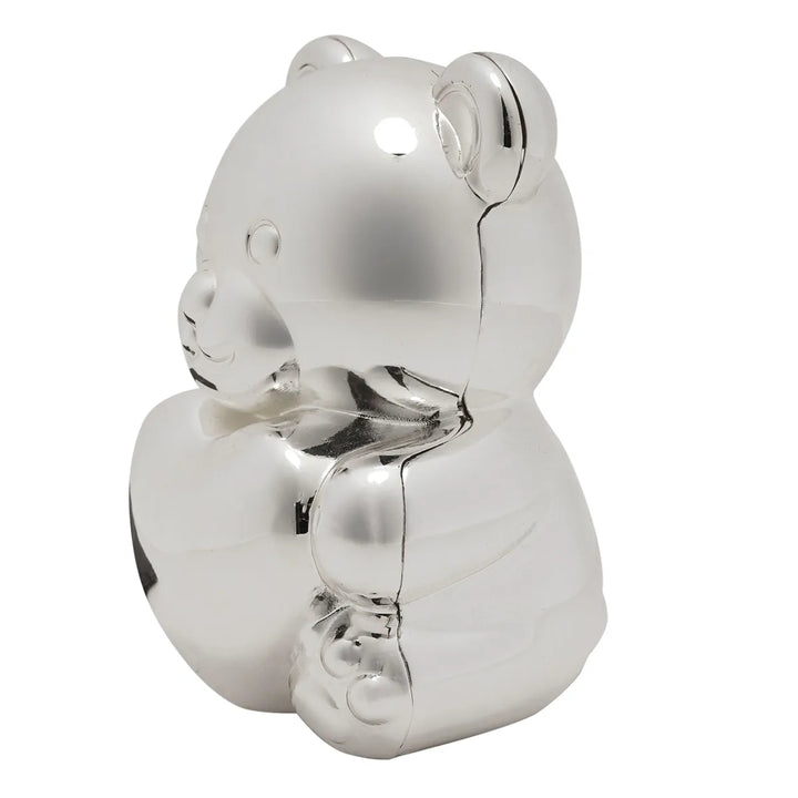 Bambino Silver Plated Bear & Heart Money Box