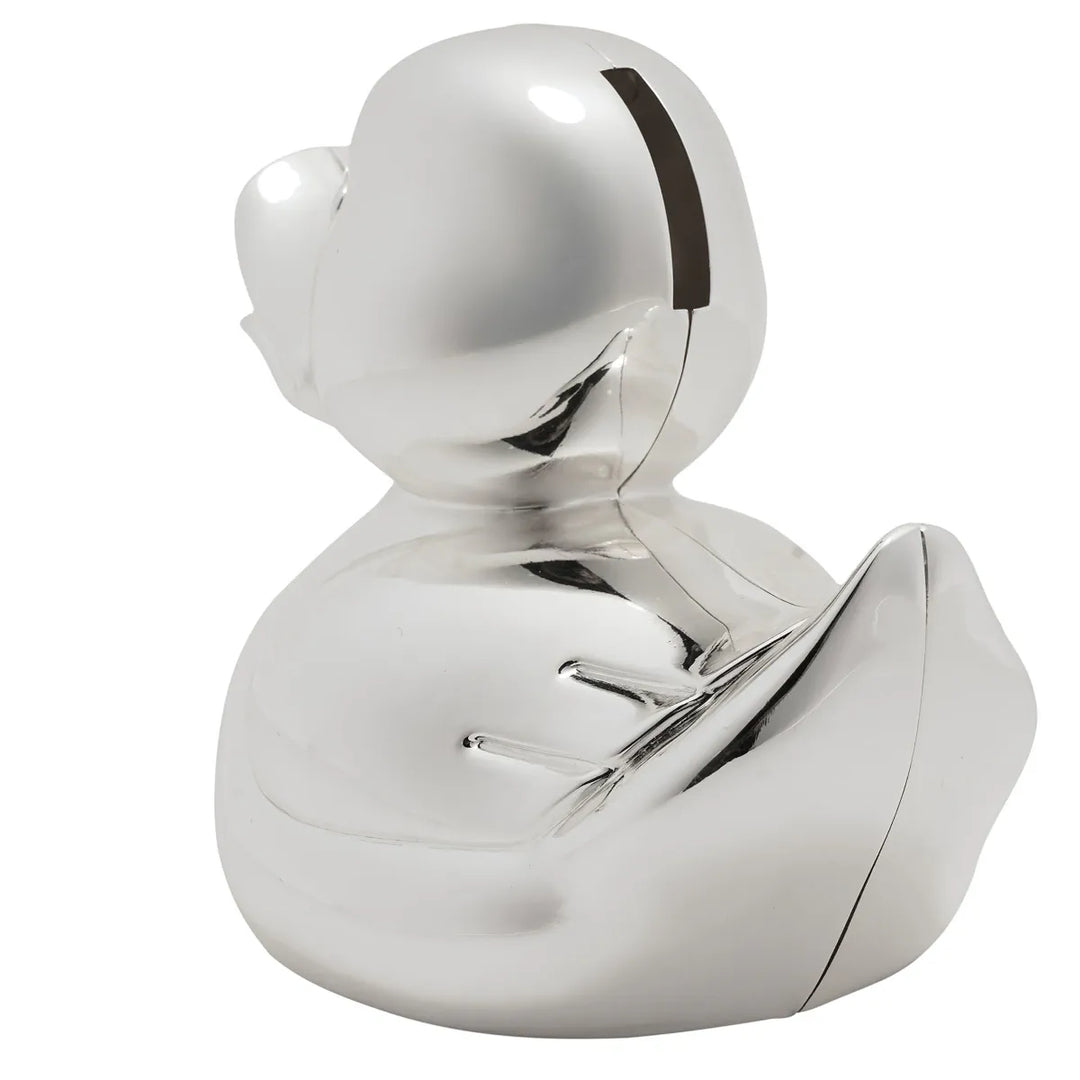 Bambino Silver Plated Duck Money Box