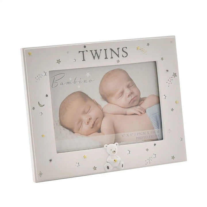 Bambino Twins Resin Photo Frame Side Picture