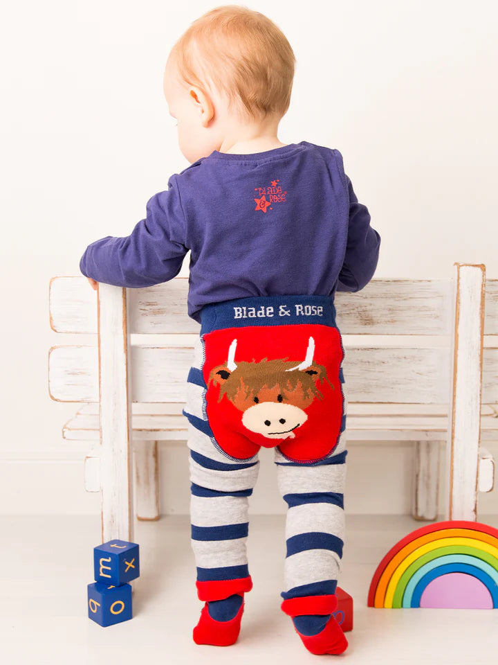 Blade & Rose Hamish Highland Cow Gift Box Being Worn Reverse Picture