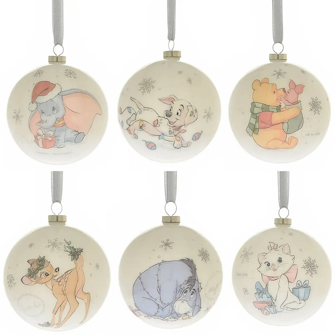 Disney Magical Beginnings Set of 6 Christmas Baubles Main Picture