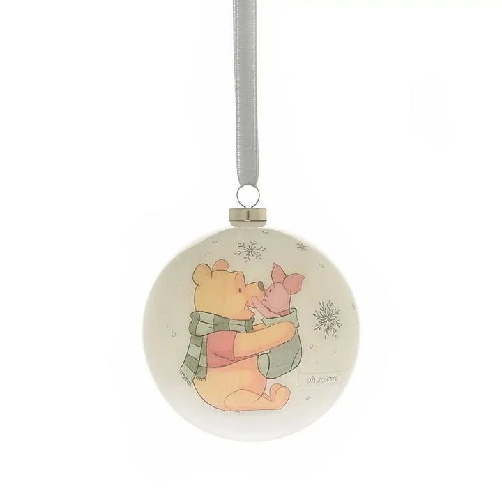 Disney Magical Beginnings Set of 6 Christmas Baubles Pooh and Piglett Picture
