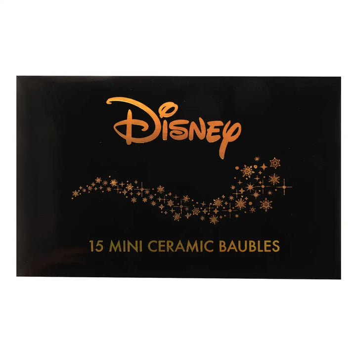 Disney Christmas Set of 15 Ceramic Baubles Box Lid Picture