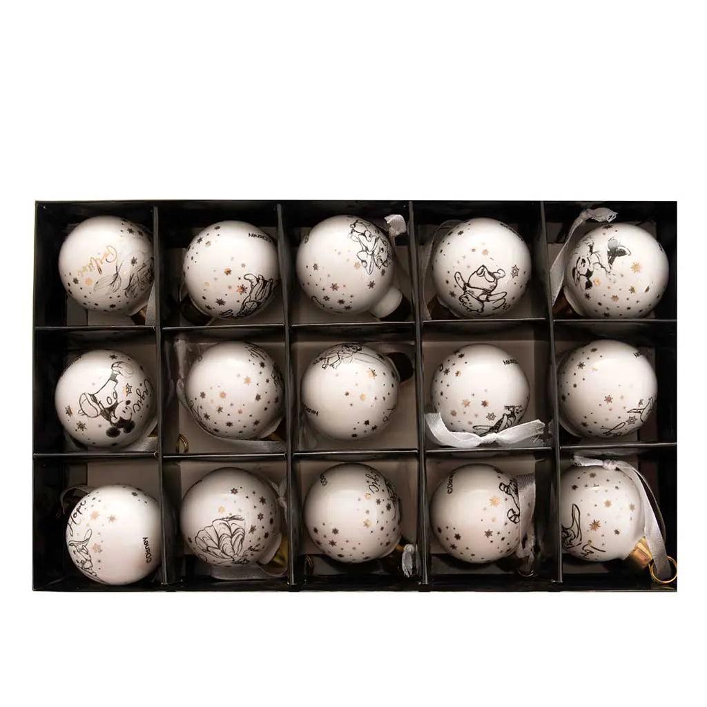 Disney Christmas Set of 15 Ceramic Baubles in Box Picture