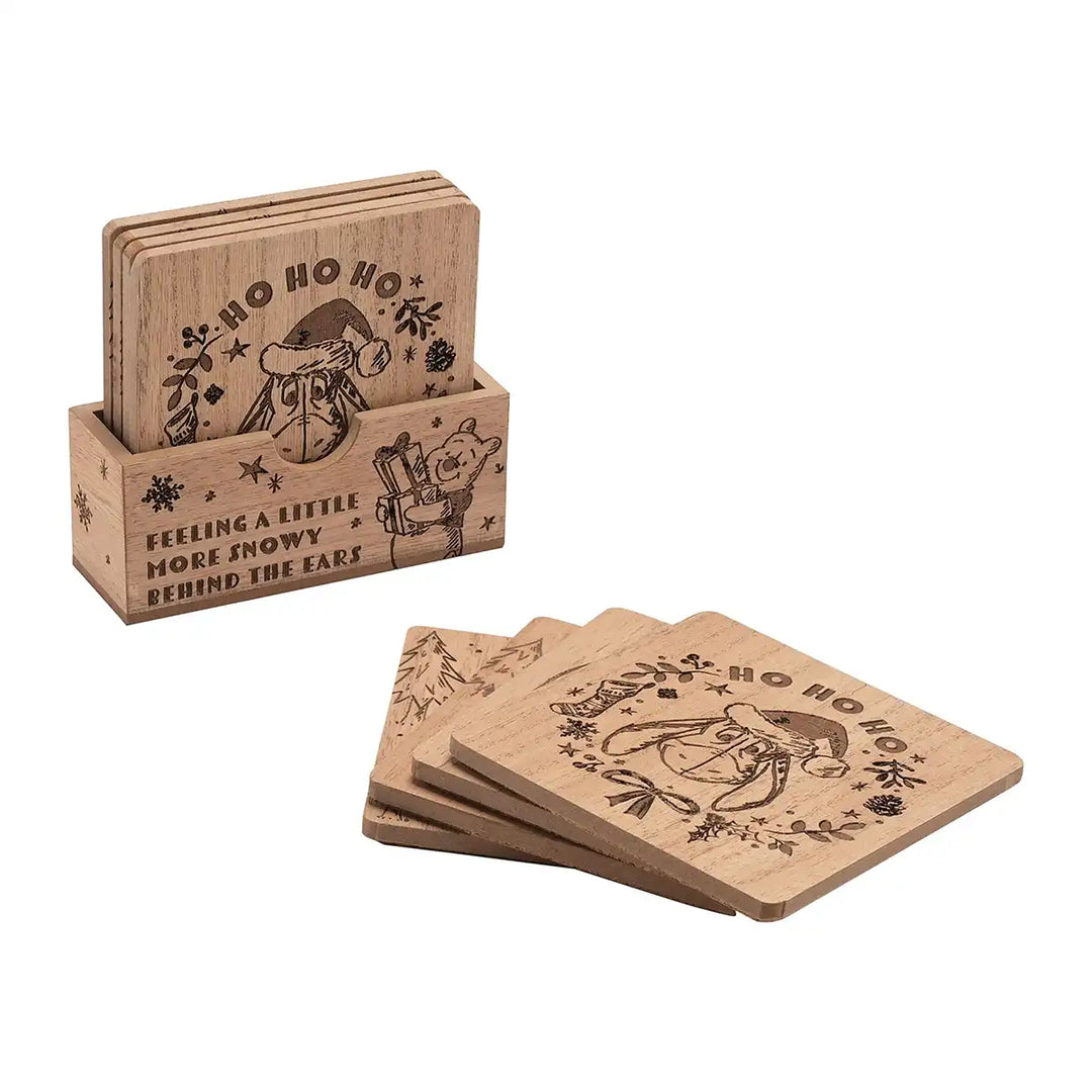 Disney Winnie the Pooh Set of 4 Christmas Coasters