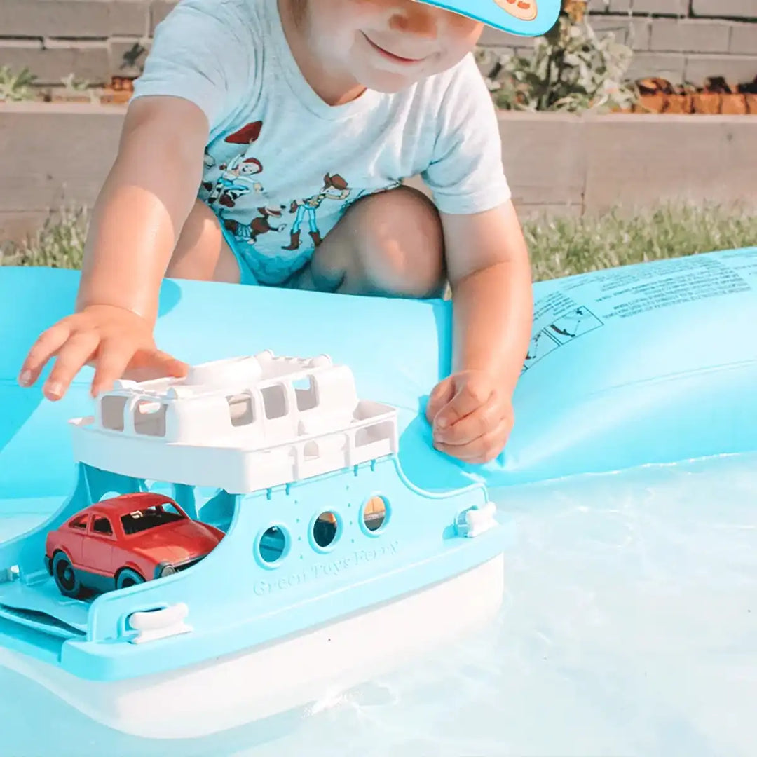 Recycled Ferry Boat with Cars