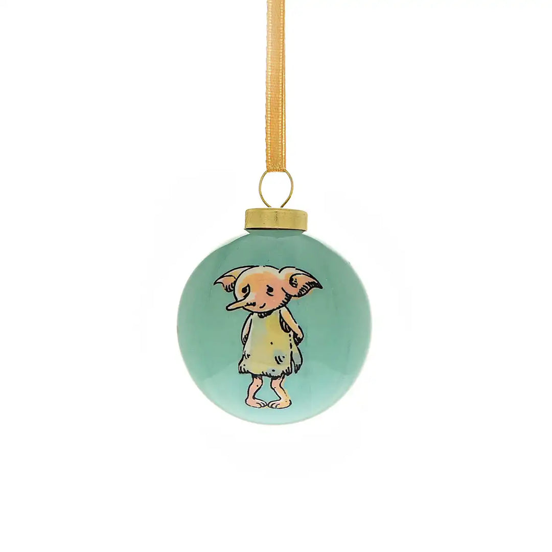 Harry Potter-themed Christmas mini bauble ornaments with Dobby design