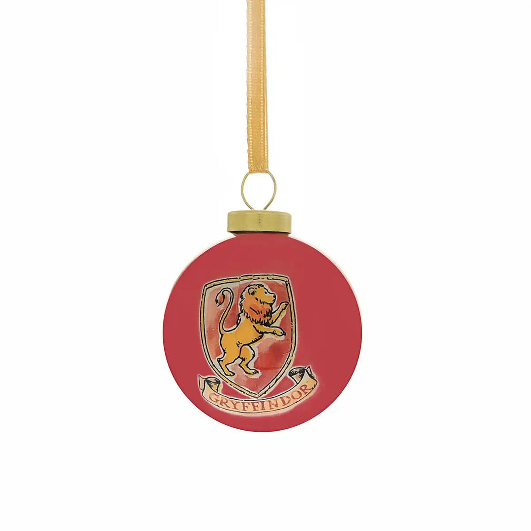 Harry Potter-themed Christmas mini bauble ornaments with Gryffindor design