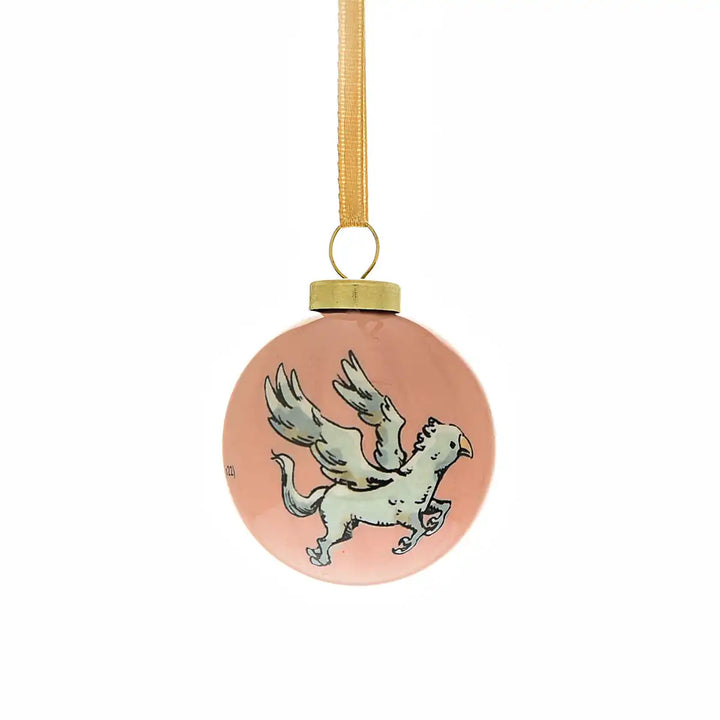 Harry Potter-themed Christmas mini bauble ornaments with hippogriff design