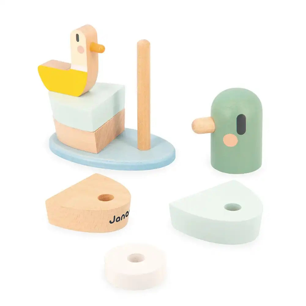Janod Wodden Sweet Cocoon Stackable Ducks Game Pieces Picture