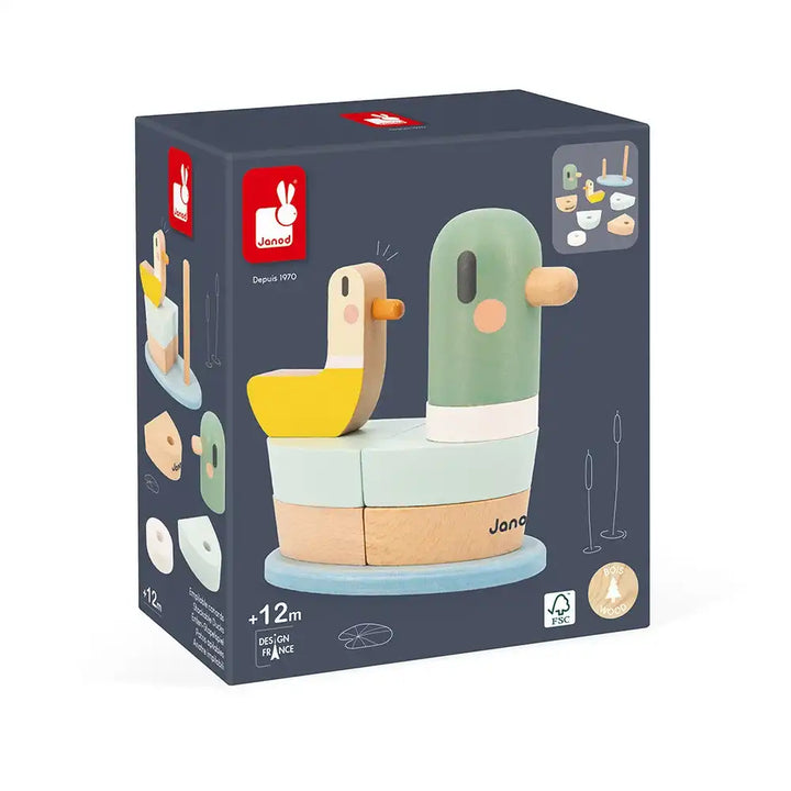 Janod Wodden Sweet Cocoon Stackable Ducks Game Box Picture