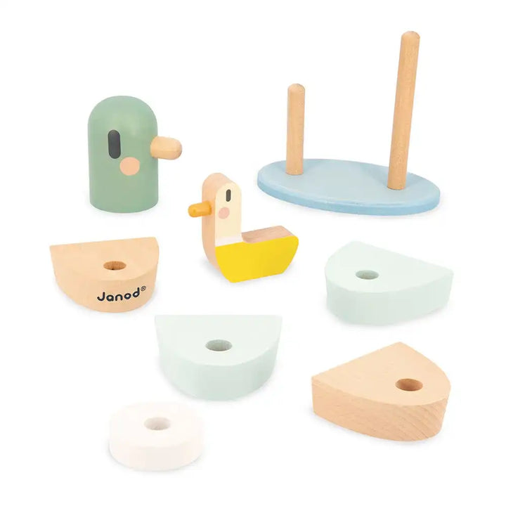 Janod Wodden Sweet Cocoon Stackable Ducks Game Pieces Picture