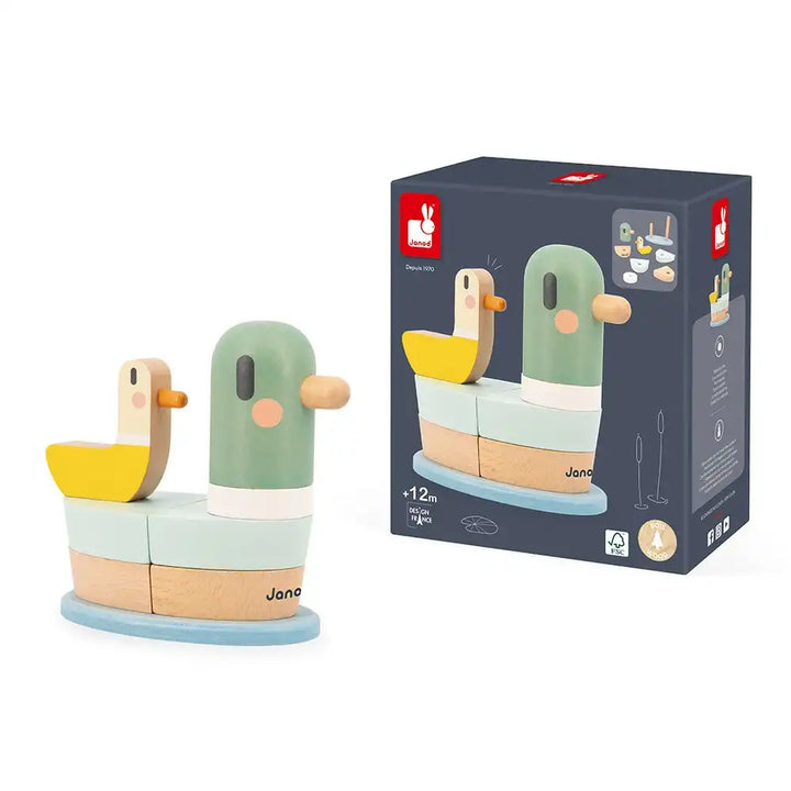Janod Wodden Sweet Cocoon Stackable Ducks Game and Box Picture