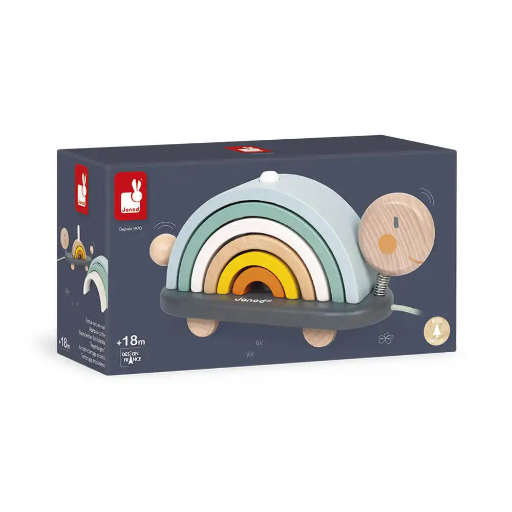 Janod Sweet Cocoon Wooden Stackable Turtle Game Box Picture