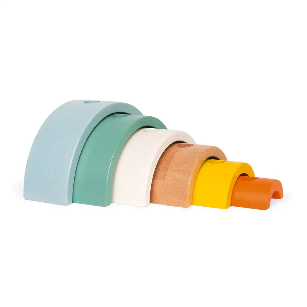 Janod Sweet Cocoon Wooden Stackable Turtle Game Stacked Picture