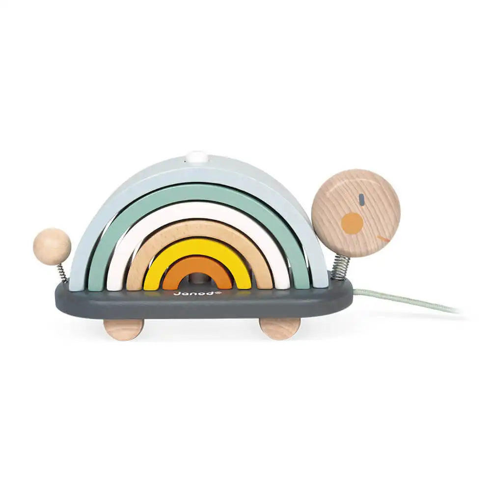 Janod Sweet Cocoon Wooden Stackable Turtle Game Right Side Picture