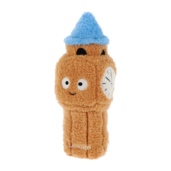 Keel Toys Keeleco recycled plush toy Big Ben with a blue hat on a white background