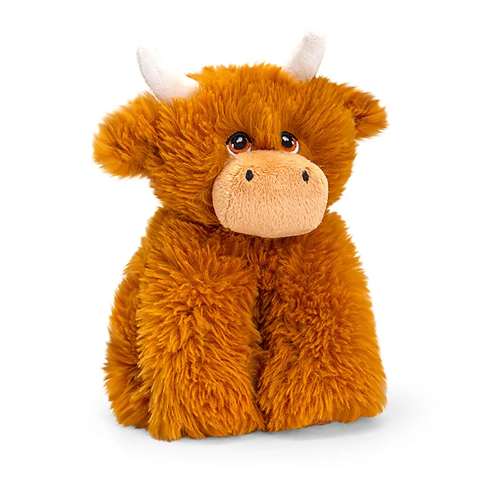 Keel Toys Keeleco 100% Recycled Plastic Highland Cow Soft Teddy Picture