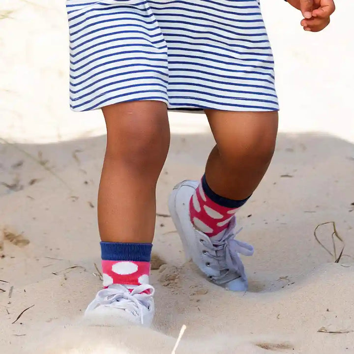 Kite Clothing GOTS Organic Cotton Flora Socks Worn Dot Picture