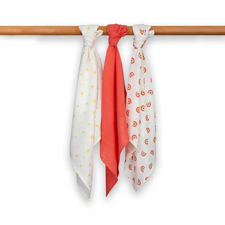 Kite Clothing GOTS Organic Rainbow Muslins 3 Pack Main Picture