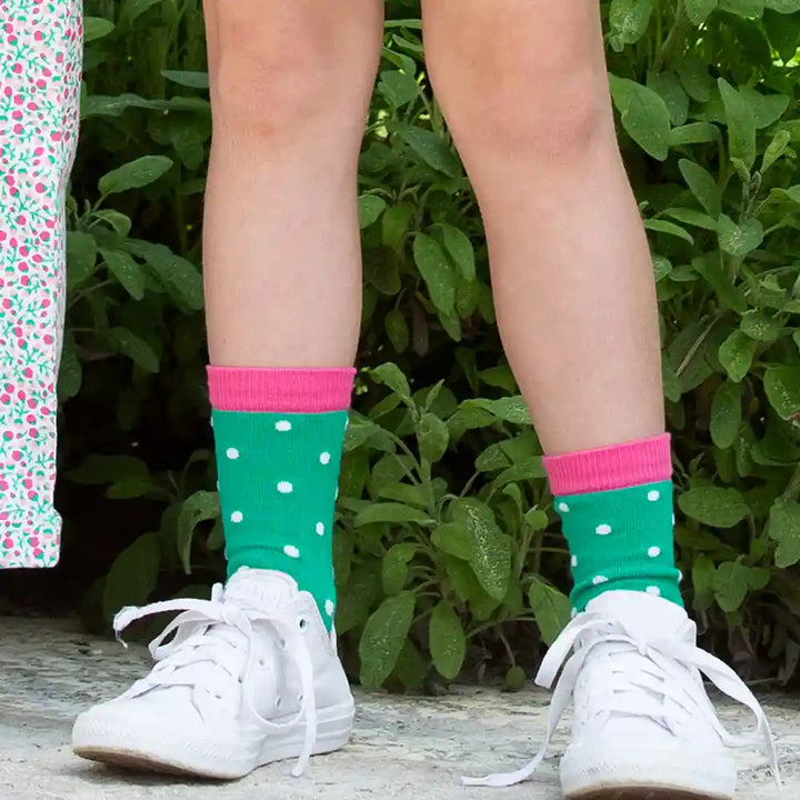 Kite Clothing GOTS Organic Cotton Sunny Socks Worn Dots Picture